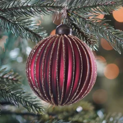 Glass Bauble Lampion | Berry | 8 Cm