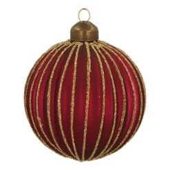Glass Bauble Lampion | Berry | 8 Cm