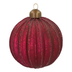 Glass Bauble Lampion | Berry | 8 Cm