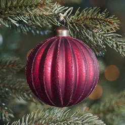 Glass Bauble Lampion | Berry | 8 Cm