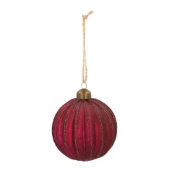 Glass Bauble Lampion | Berry | 8 Cm