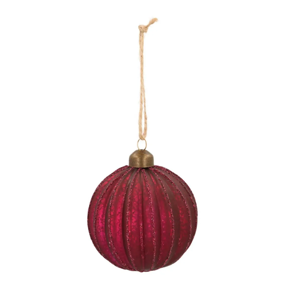 Glass Bauble Lampion | Berry | 8 Cm