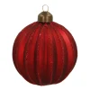 Glass Bauble Lampion | Dark Red | 8 Cm