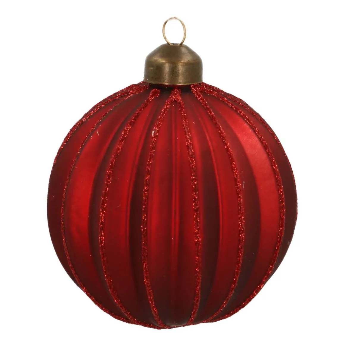 Glass Bauble Lampion | Dark Red | 8 Cm
