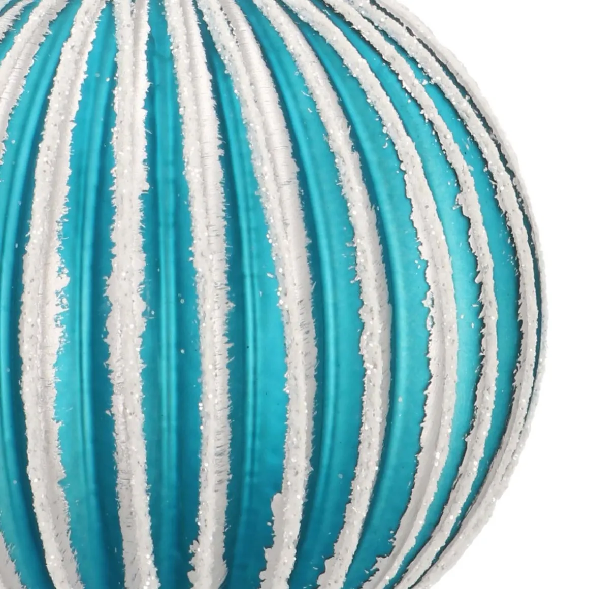Glass Bauble Lampion | Petrol | 8 Cm