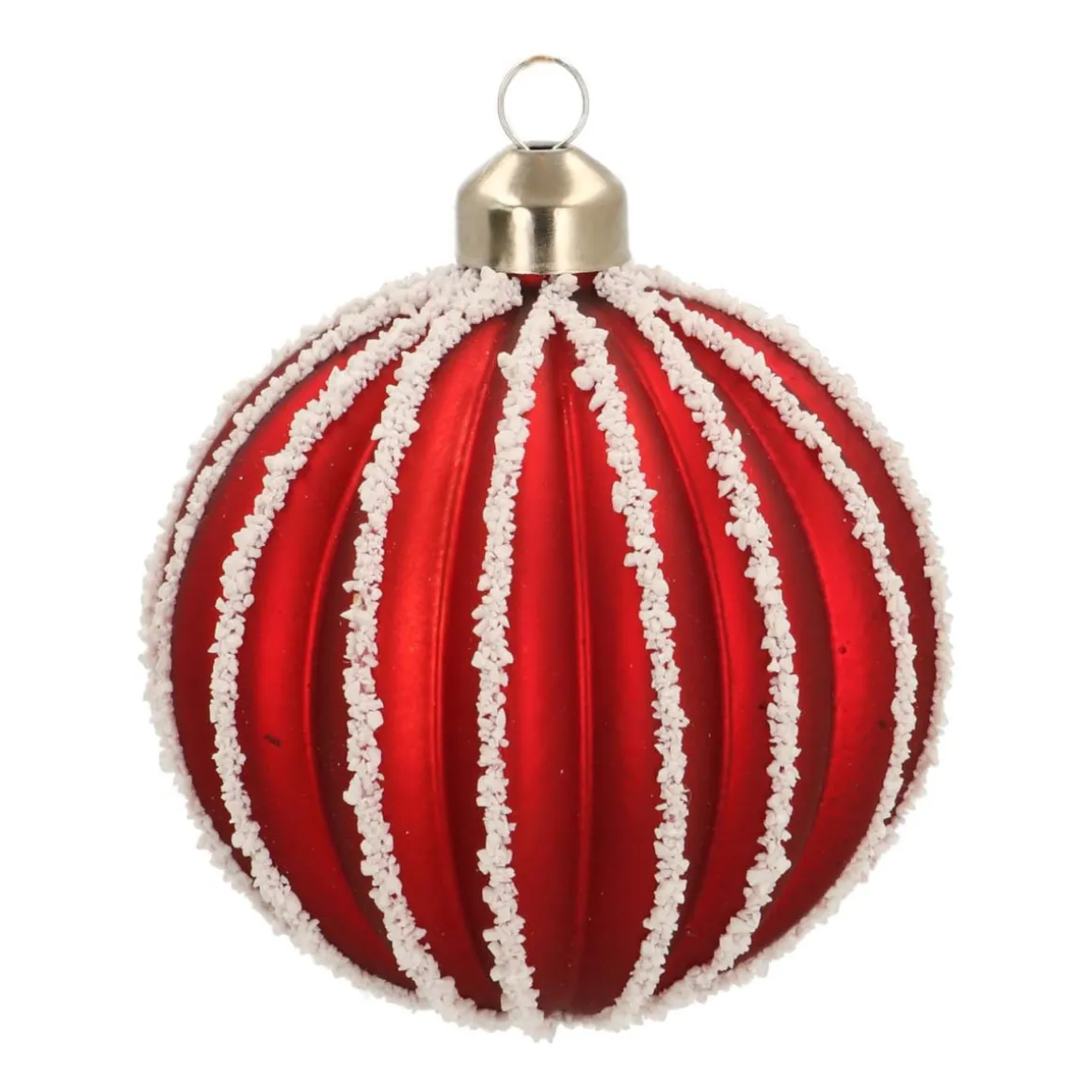 Glass Bauble Lampion | Red | 8 Cm