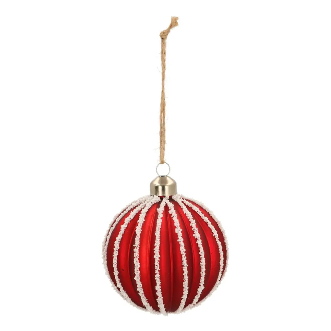 Glass Bauble Lampion | Red | 8 Cm
