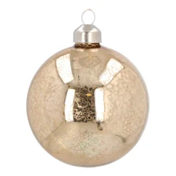 Glass Bauble Mercury | Champagne | 8 Cm