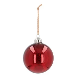 Glass Bauble Mercury | Red | 8 Cm