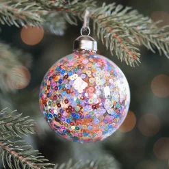 Glass Bauble Sequins | Multicolour | 8 Cm