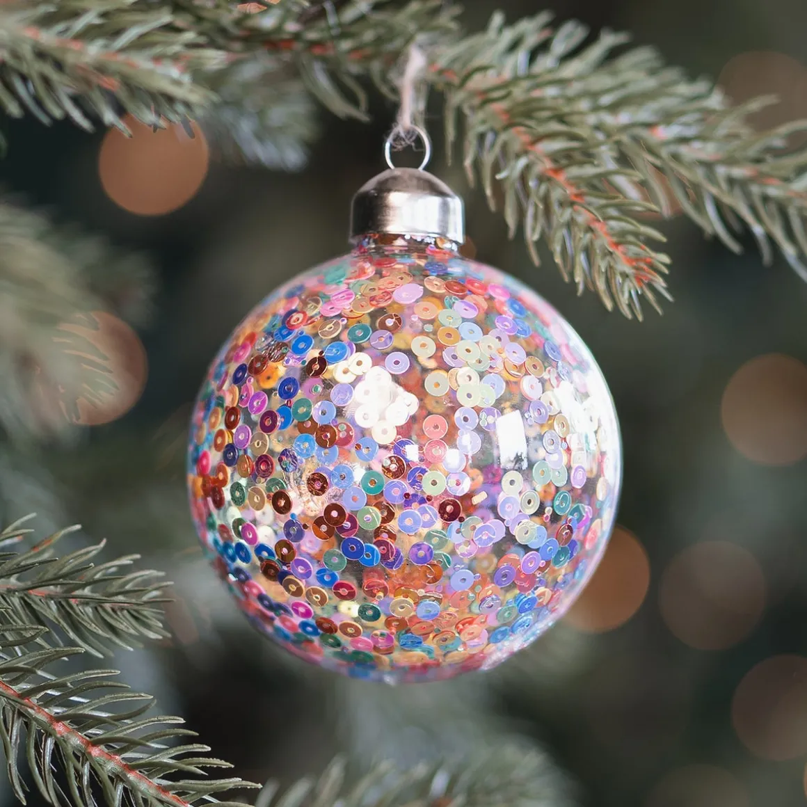 Glass Bauble Sequins | Multicolour | 8 Cm