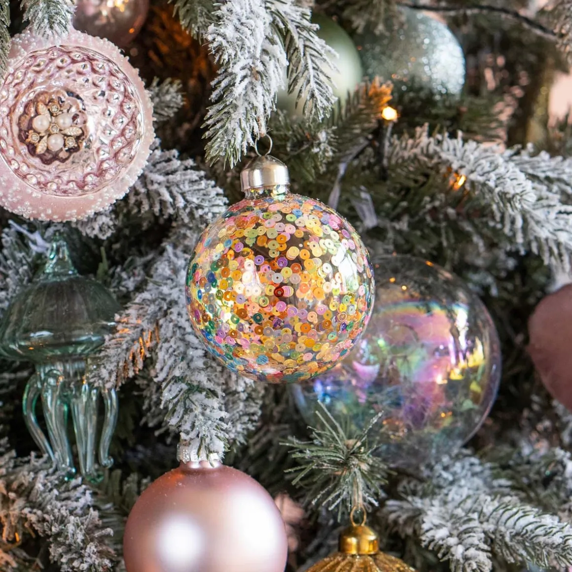 Glass Bauble Sequins | Multicolour | 8 Cm