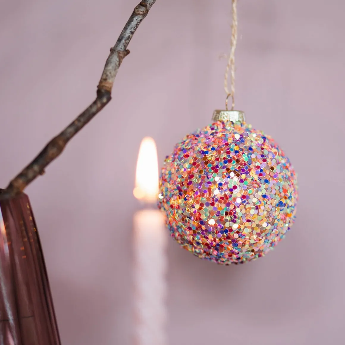 Glass Bauble Sequins | Multicolour | 9 Cm