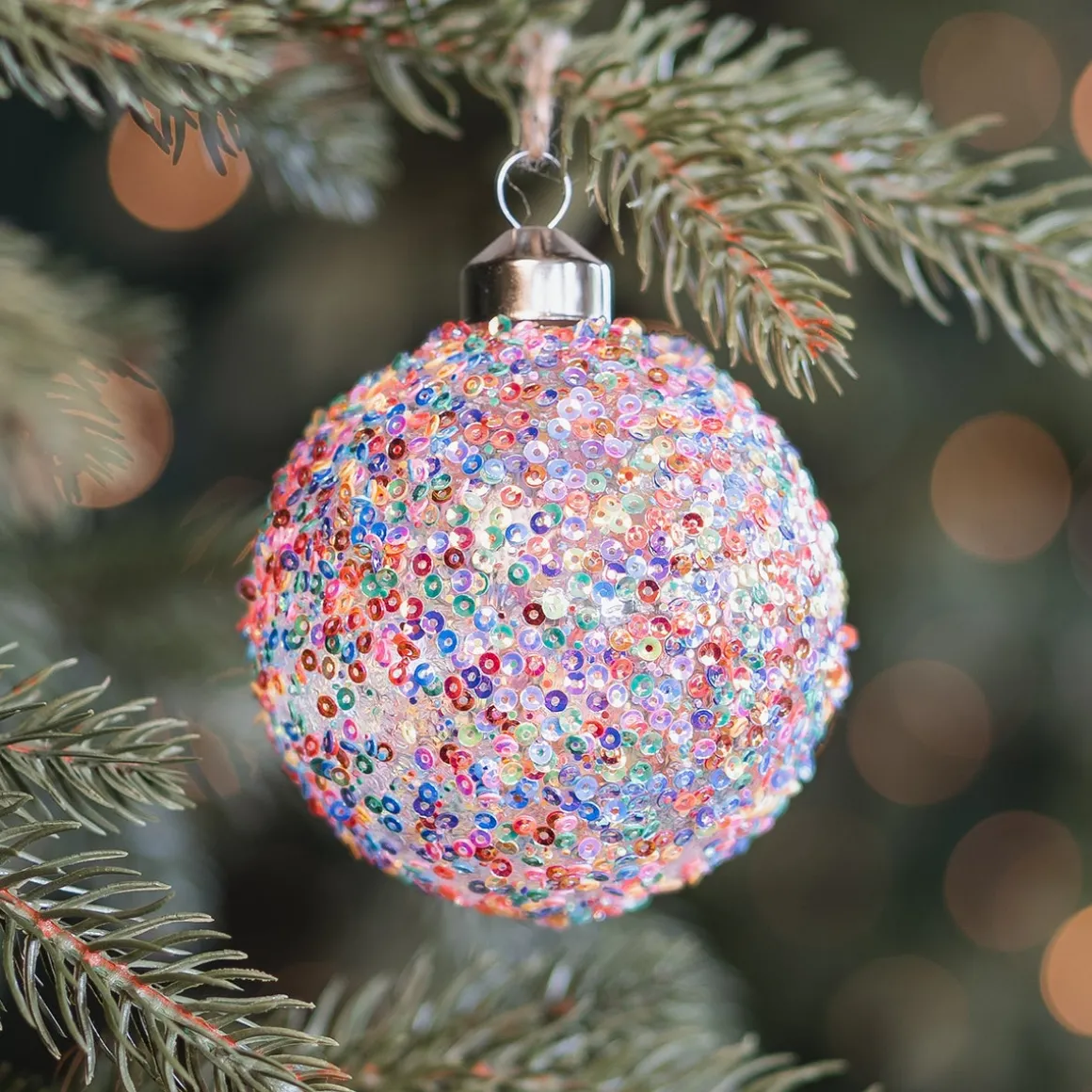 Glass Bauble Sequins | Multicolour | 9 Cm