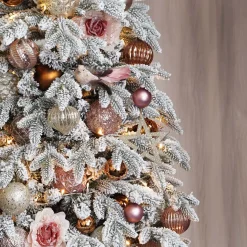 Glass Bauble Swirl | Antique Pink | 8 Cm