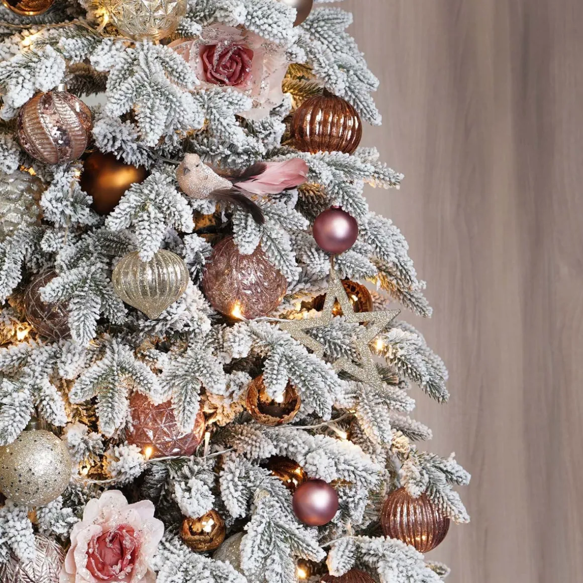 Glass Bauble Swirl | Antique Pink | 8 Cm
