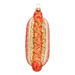 Glass Christmas Ornament Hotdog | 14 Cm
