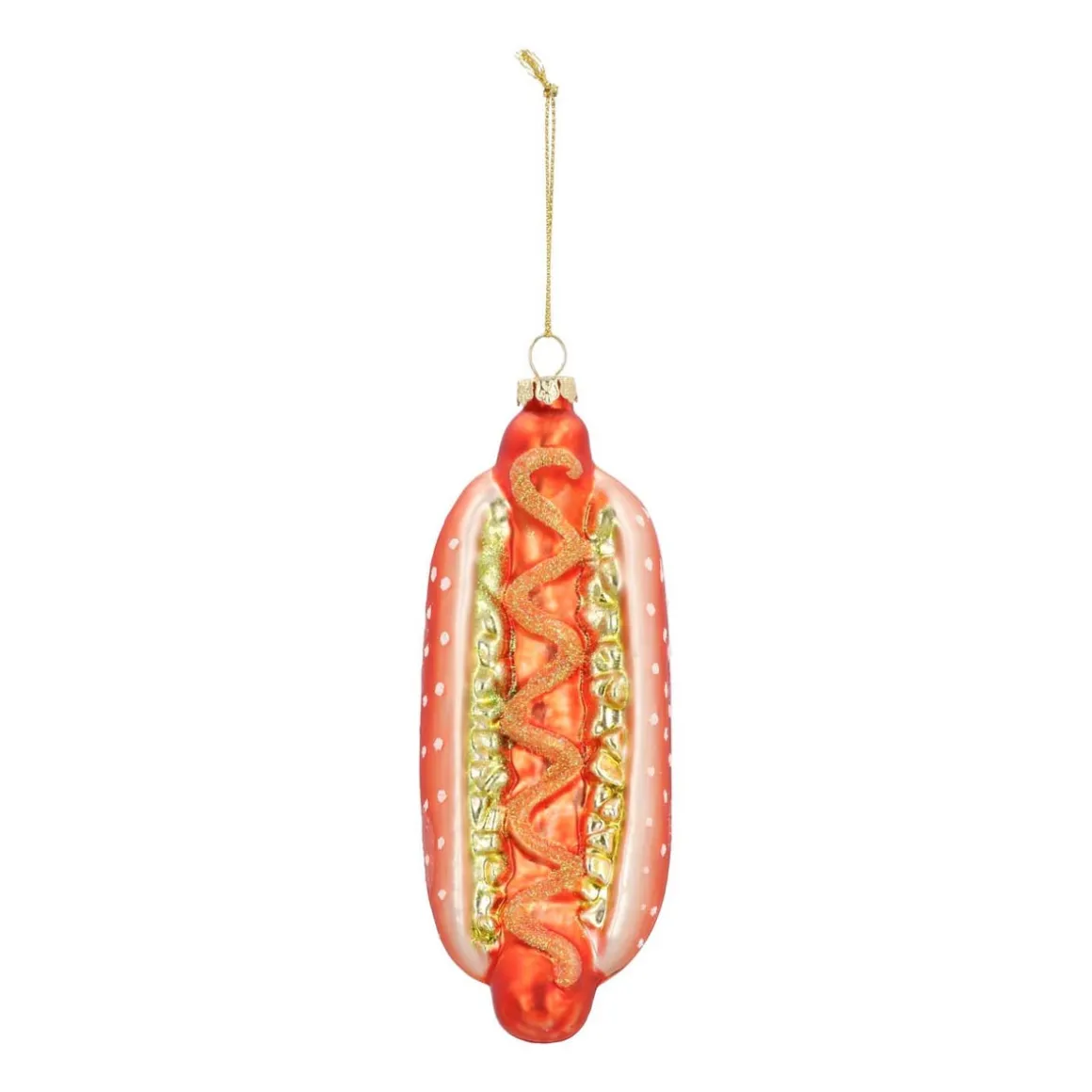 Glass Christmas Ornament Hotdog | 14 Cm
