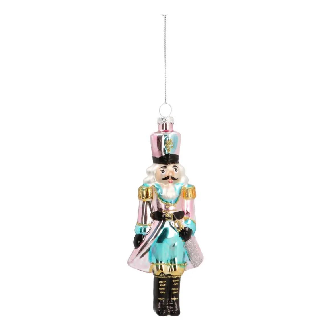 Glass Christmas Ornament Nutcracker King | 16 Cm