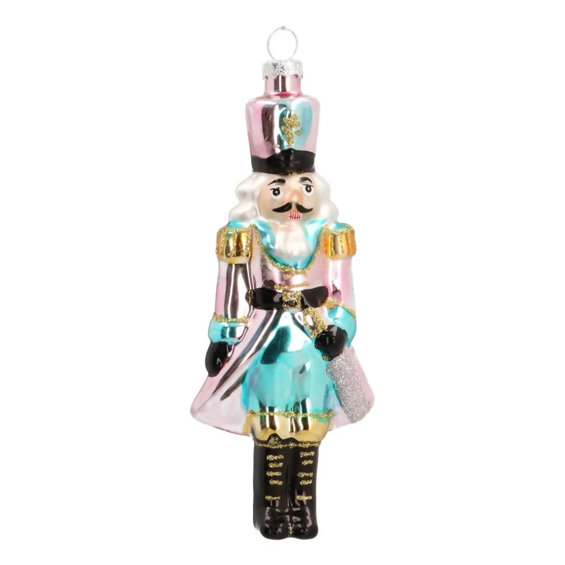 Glass Christmas Ornament Nutcracker King | 16 Cm