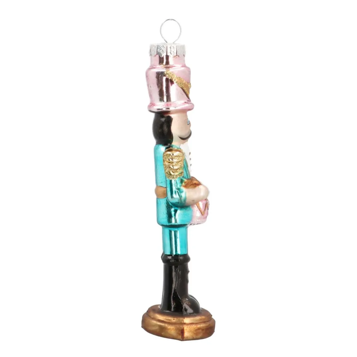 Glass Christmas Ornament Nutcracker Drummer | 15 Cm