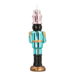 Glass Christmas Ornament Nutcracker Drummer | 15 Cm