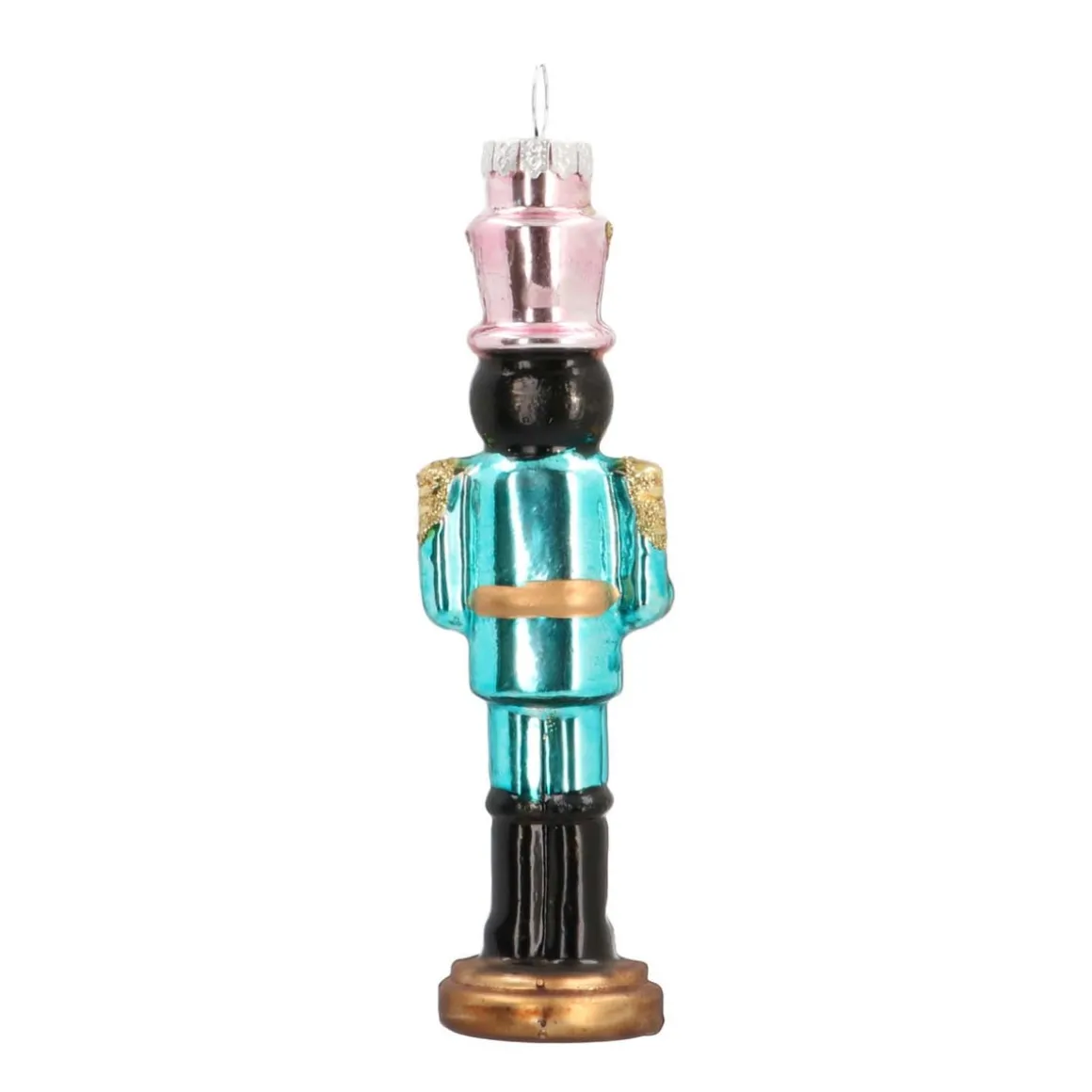 Glass Christmas Ornament Nutcracker Drummer | 15 Cm