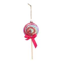 Glass Christmas Ornament Lollipop | Pastel Colours | 20 Cm