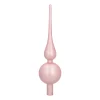 Glass Christmas Tree Topper, Matte Soft Pink, 27cm/10.5in