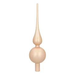 Glass Christmas Tree Topper, Matte Light Gold, 27cm/10.5in