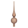 Glass Christmas Tree Topper, Matte Taupe, 27cm/10.5in
