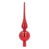Glass Christmas Tree Topper, Shiny Christmas Red, 27cm/10.5in