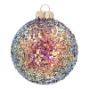 Glass 'Galaxy' Christmas Bauble With Glitters (Outside)