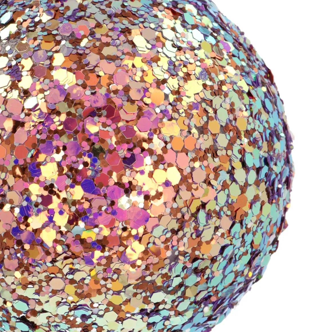 Glass 'Galaxy' Christmas Bauble With Glitters (Outside)