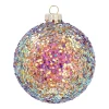Glass 'Galaxy' Christmas Bauble With Glitters (Outside)