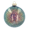 Glass 'Galaxy' Christmas Bauble With Glitters (Inside)