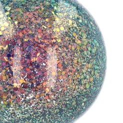 Glass 'Galaxy' Christmas Bauble With Glitters (Inside)