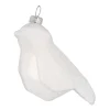 Glass Geometric Bird 9 Cm White