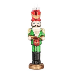 Glass Nutcracker With Drum 15 Cm