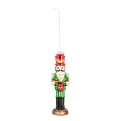 Glass Nutcracker With Drum 15 Cm