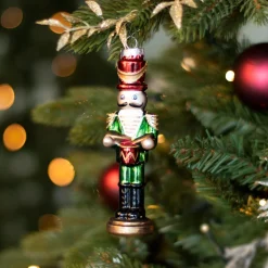 Glass Nutcracker With Drum 15 Cm
