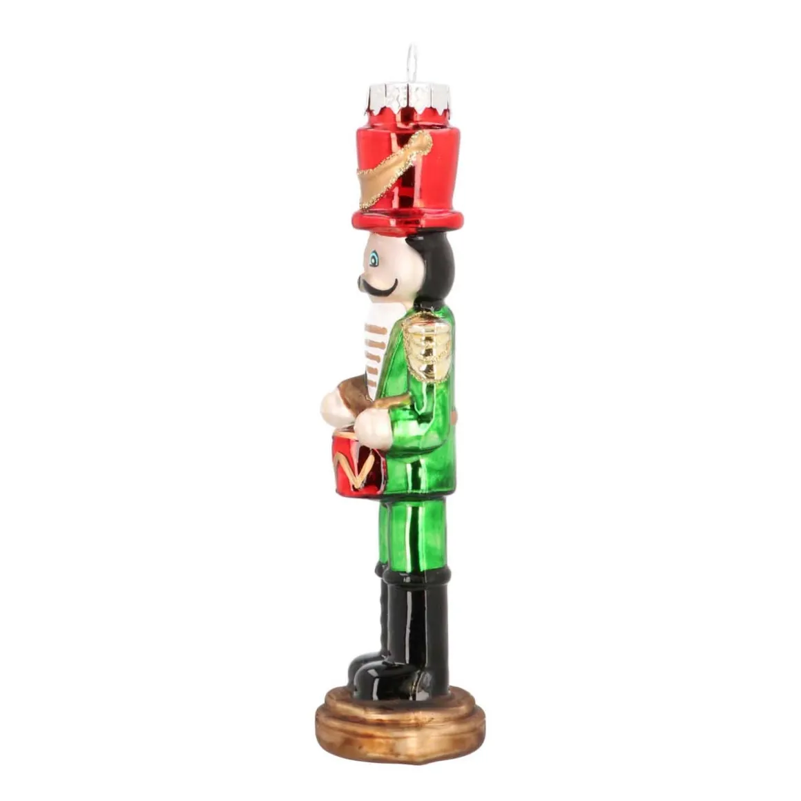 Glass Nutcracker With Drum 15 Cm
