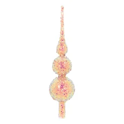 Glass Tree Topper With Galaxy Glitters