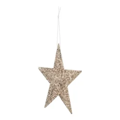 Glitter Christmas Star 11cm Champagne