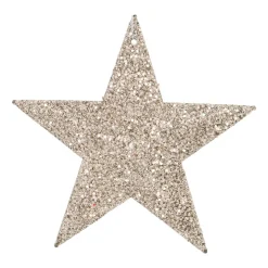 Glitter Christmas Star 11cm Champagne