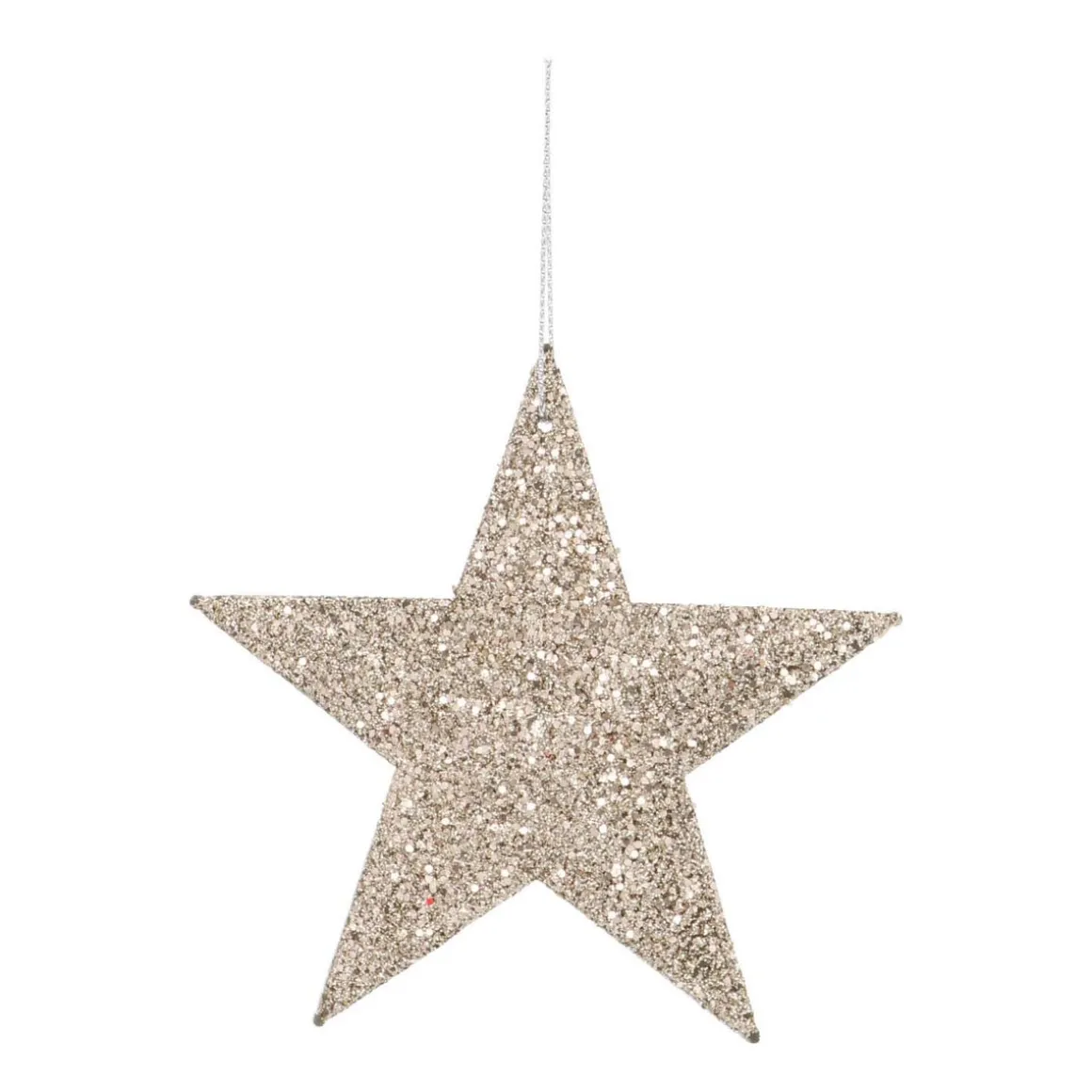Glitter Christmas Star 11cm Champagne