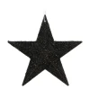 Glitter Christmas Star 11cm Black