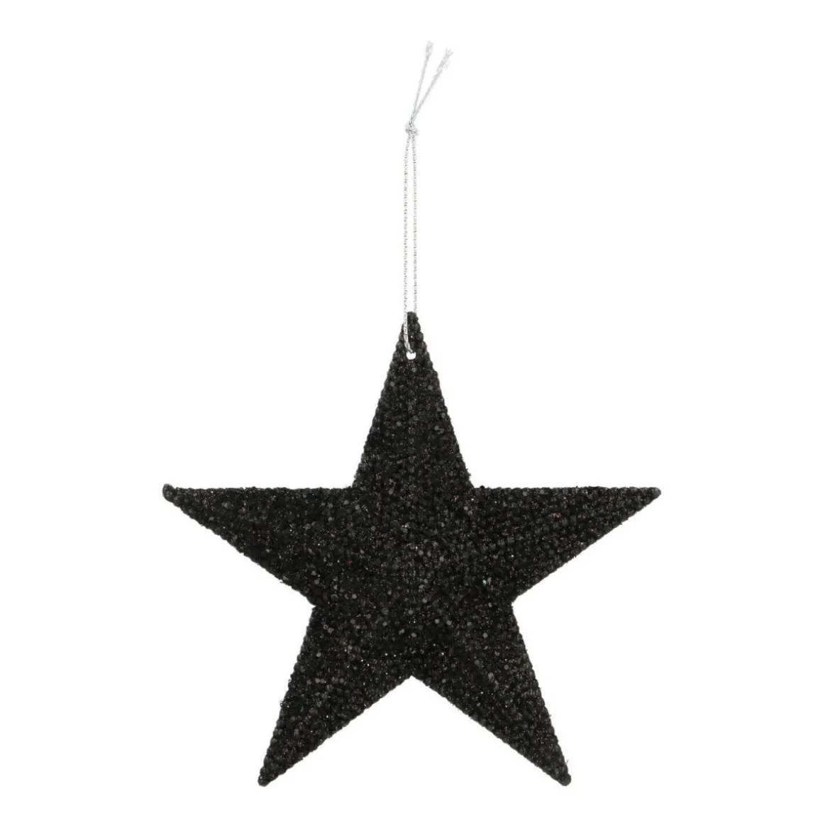 Glitter Christmas Star 11cm Black