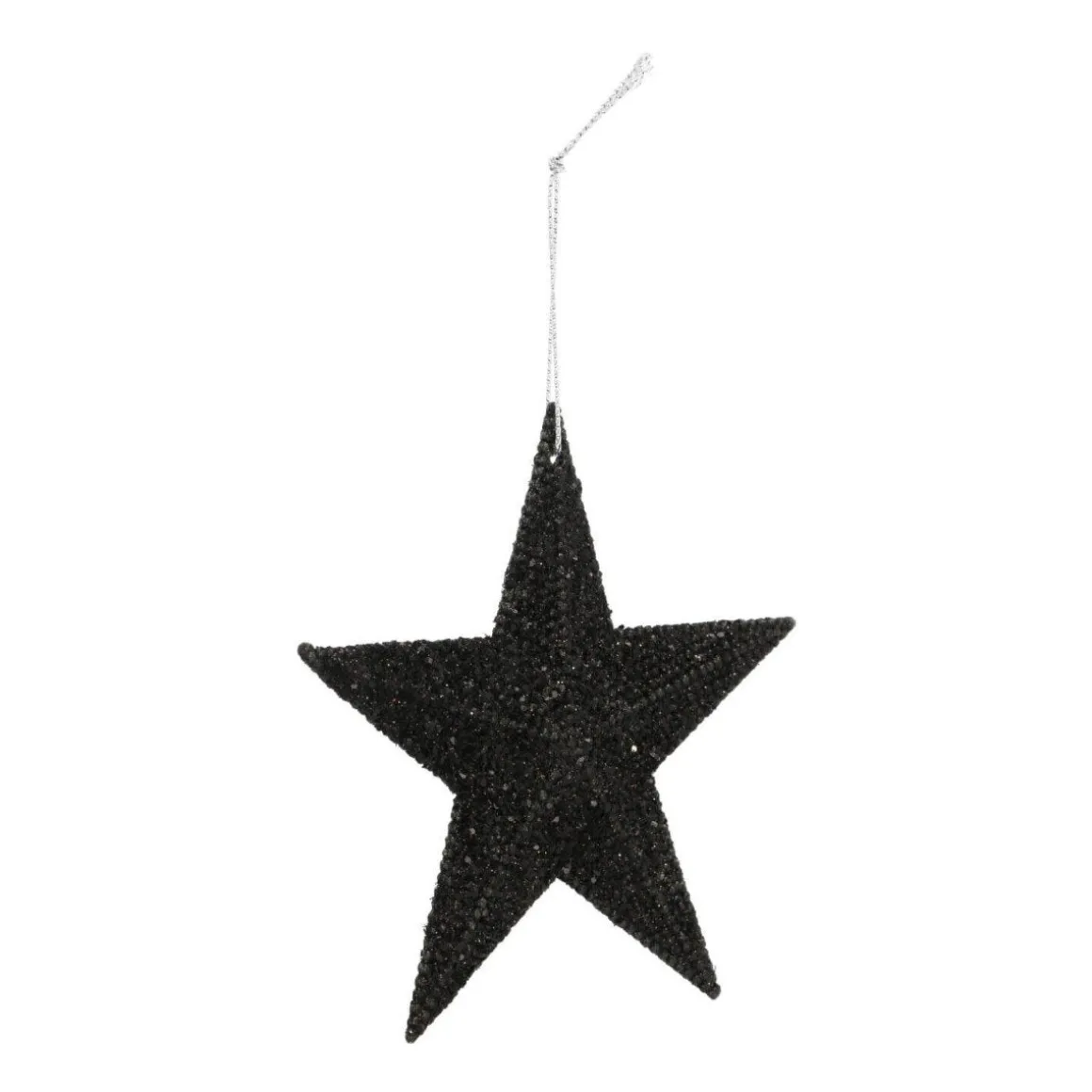 Glitter Christmas Star 11cm Black