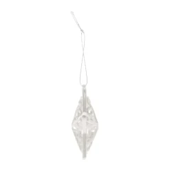 Glitter 3D Christmas Stars 8cm Cream White 4 Pieces